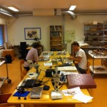Kjell and Erik working with the ceramics